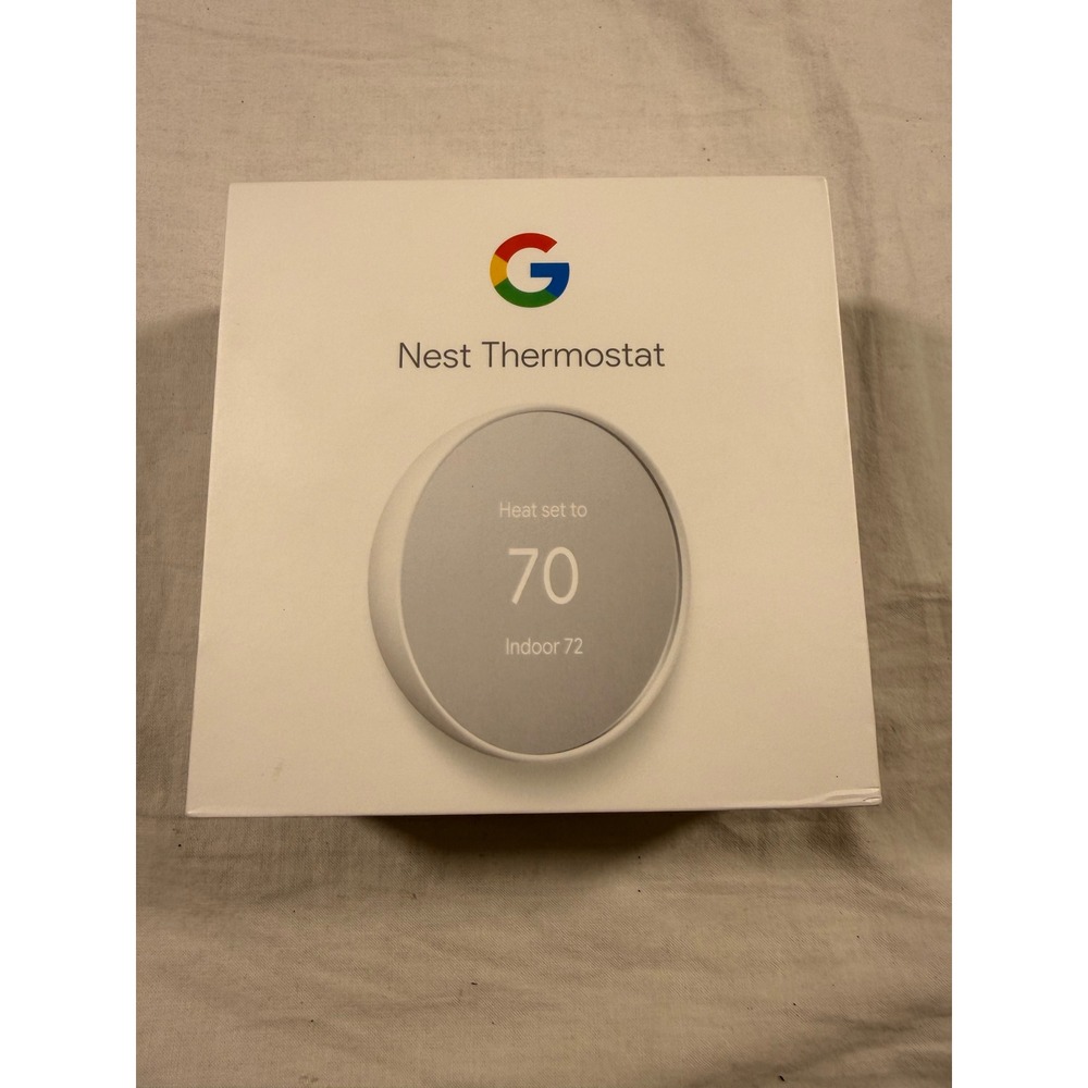 Google Nest Thermostat Snow White G4CVZ Pre-Owned Smart Home WiFi NEW